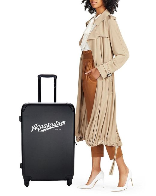 Aquascutum 24-inch Logo Spinner Suitcase in Black | Lyst