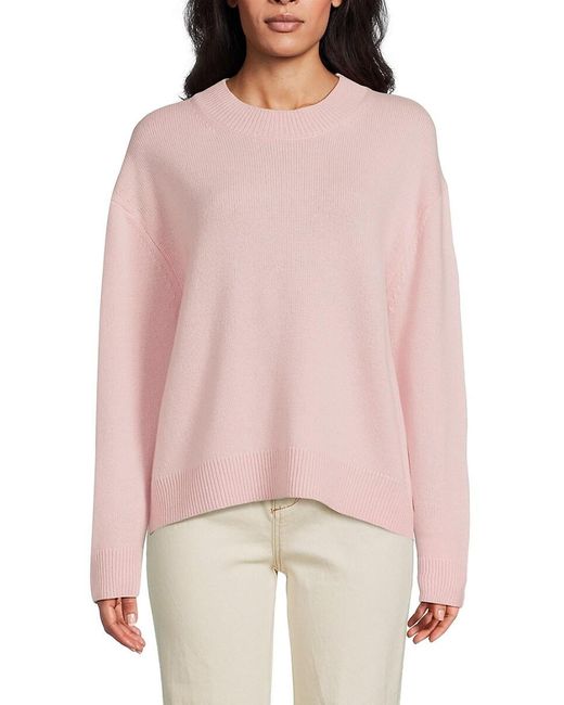 Twp Pink Dropped Shoulder Cashmere Sweater