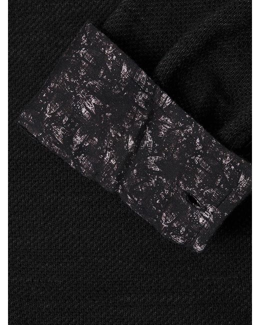 Robert Graham Black Wayne Curved Hem Cotton-Blend Shirt for men