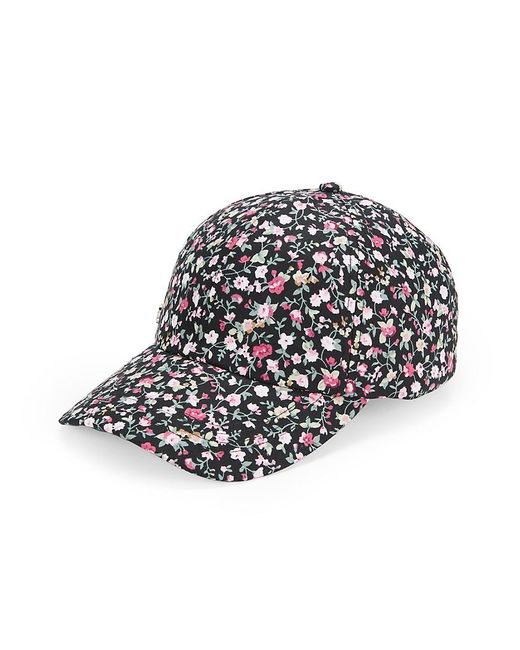 Vince Camuto White Floral Baseball Cap