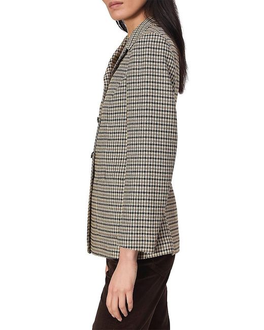 Rag & Bone Gray Drew Italian Houndstooth Blazer