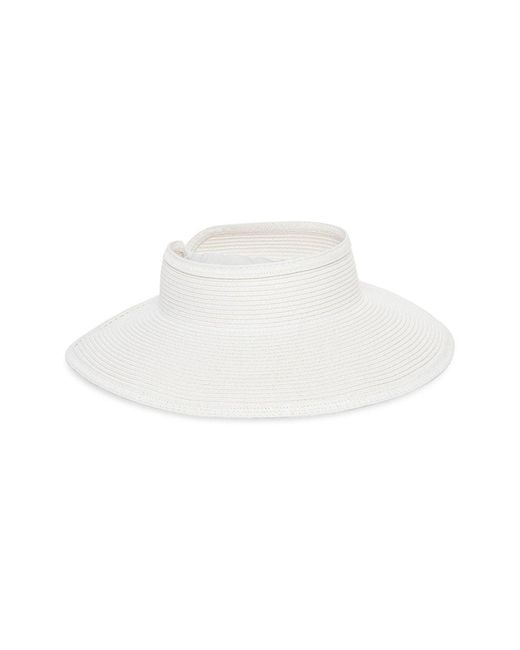 San Diego Hat White Contrast Roll-Up Visor