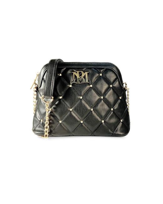 Badgley Mischka Faux-leather Quilted Dome Crossbody Bag in Black | Lyst