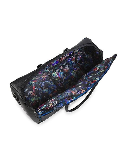 Robert Graham Black Suited Up Polyurethane Duffel Bag for men