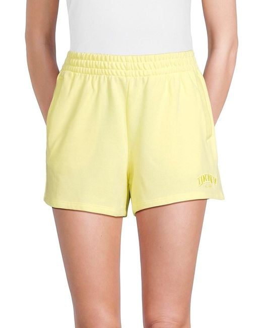 DKNY Yellow Cotton Shorts