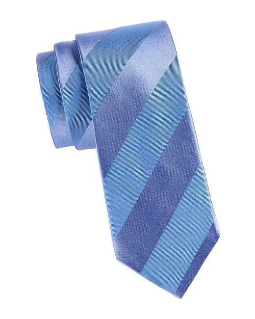 Saks Fifth Avenue Blue Tone On Tone Striped Silk Tie for men