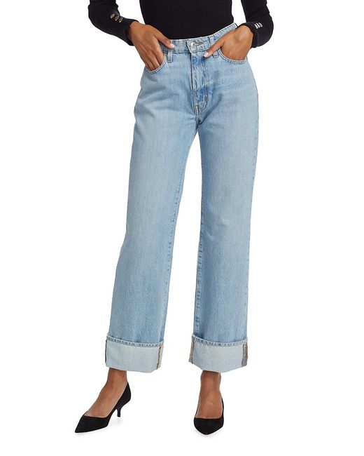 Derek Lam Blue Farrah High Rise Straight Jeans