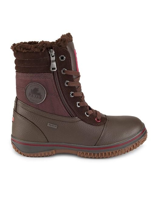 Pajar Brown Tour Faux Fur Lined Boots for men