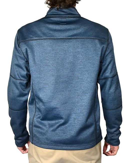 Vintage 1946 Blue Modern Fit Space Dye Mockneck Half Zip Sweater for men