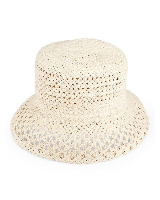 Vince Camuto Natural Paper Woven Bucket Hat