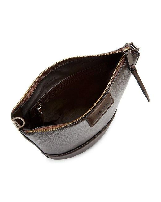 Calvin Klein Ash Crossbody Bucket Bag in Brown | Lyst