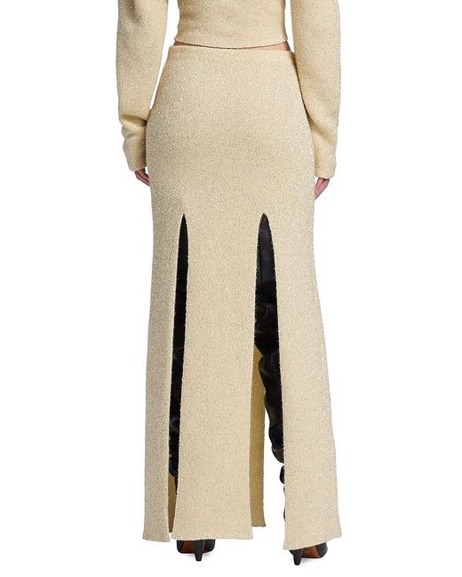 Proenza Schouler Blue Technical Sequin Maxi Skirt