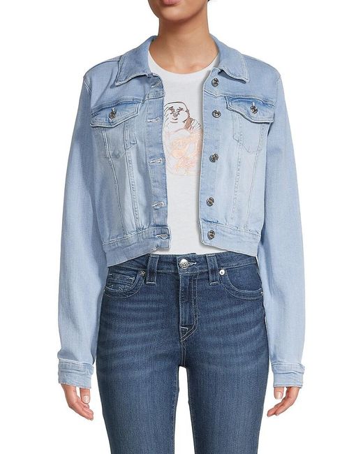 True Religion Denim Trucker Jacket in Blue | Lyst