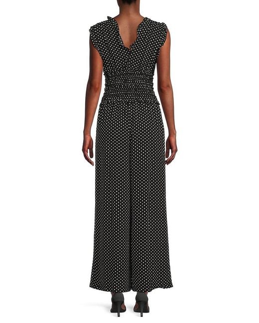 Max studio sales polka dot jumpsuit