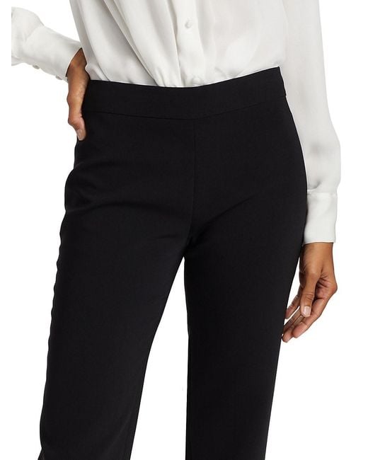 Prabal Gurung Black Stretch Crepe Straight-leg Pants