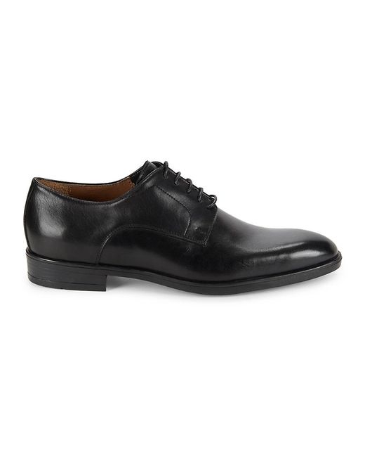 To Boot New York Black Seth Almond Toe Leather Derbys for men