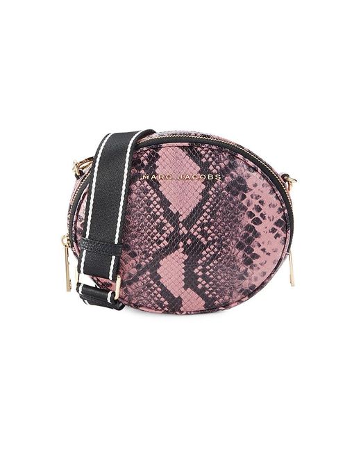 Marc Jacobs Snakeskinembossed Leather Crossbody Bag Lyst Australia
