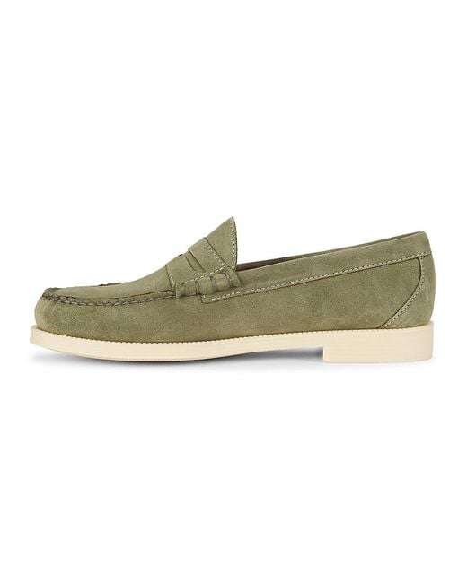 G.H.BASS Green G. H. Bass Larson Suede Penny Loafers for men