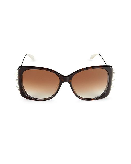 Alexander McQueen Brown 59mm Butterfly Sunglasses