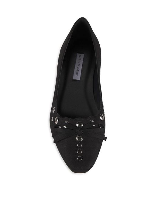Saks Fifth Avenue Pink Shirley Eyelet Ballet Flats
