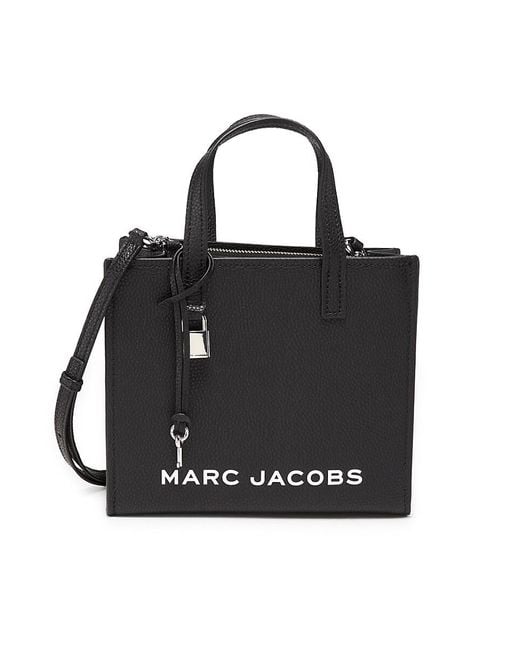 Marc Jacobs Black Mini Grind Leather Tote Bag