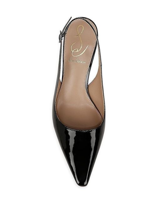 Sam Edelman Black Bianka Patent Leather Slingback Pumps