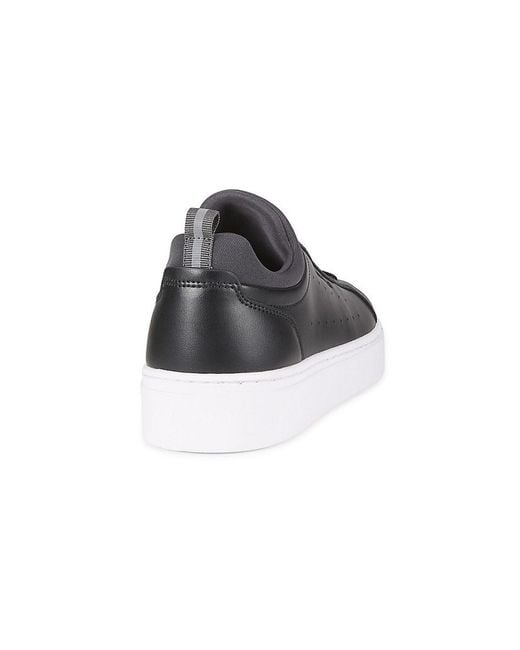 Kenneth Cole Black Knnevel Logo Low-Top Sneakers for men