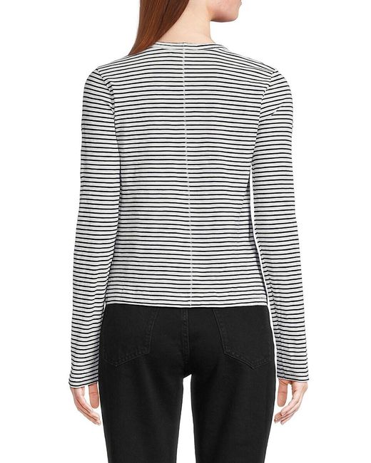 Rag & Bone Black Slub Long-Sleeve Crewneck T-Shirt