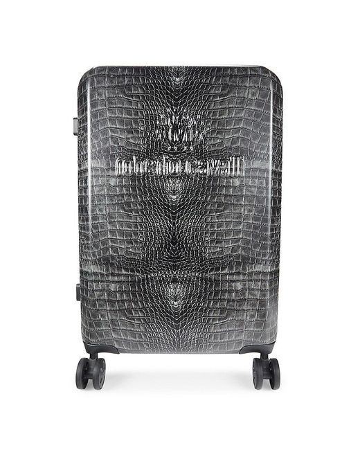 Roberto Cavalli Gray 24 Inch Hard Case Spinner Suitcase for men