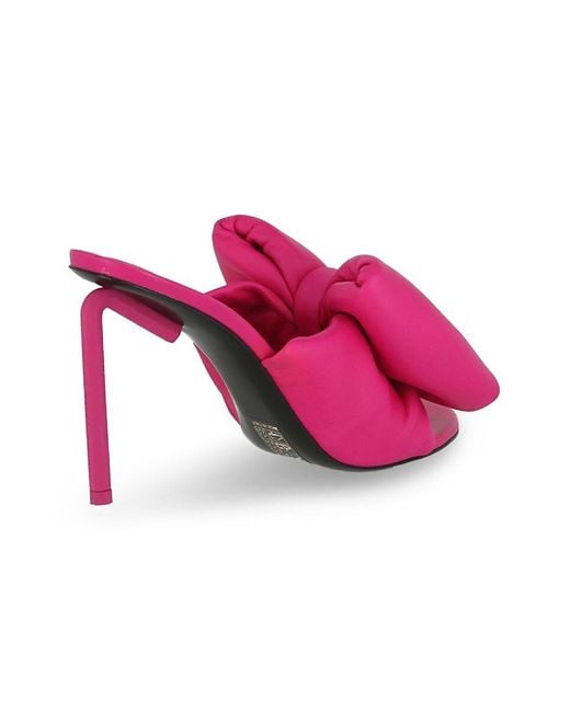 Off-White c/o Virgil Abloh Pink Nappa Bow Allen Key Heel Sandals