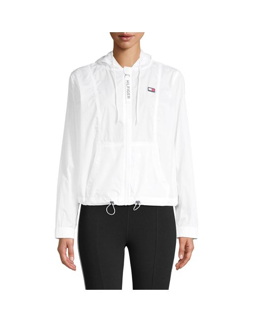Download Tommy Hilfiger Synthetic Hooded Windbreaker Jacket in ...