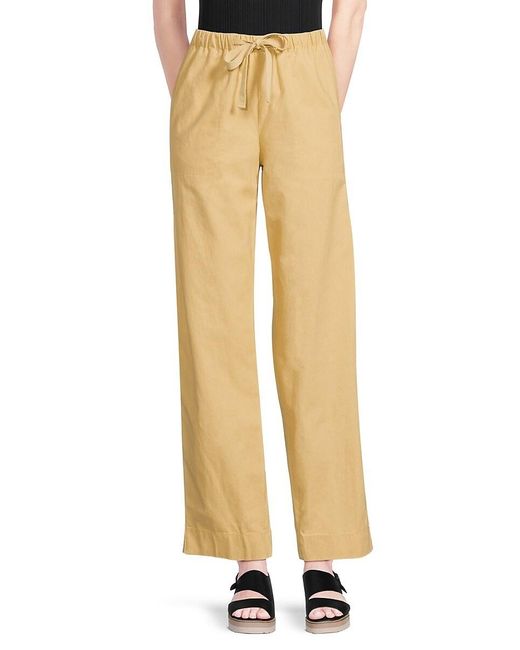 Vince Natural Tie Front Pull-On Pants