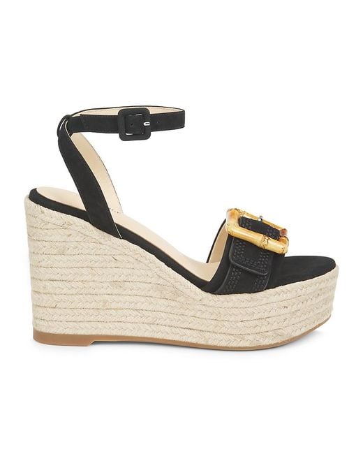 L'Agence Natural Aurore 100Mm Suede Leather Wedge Sandals