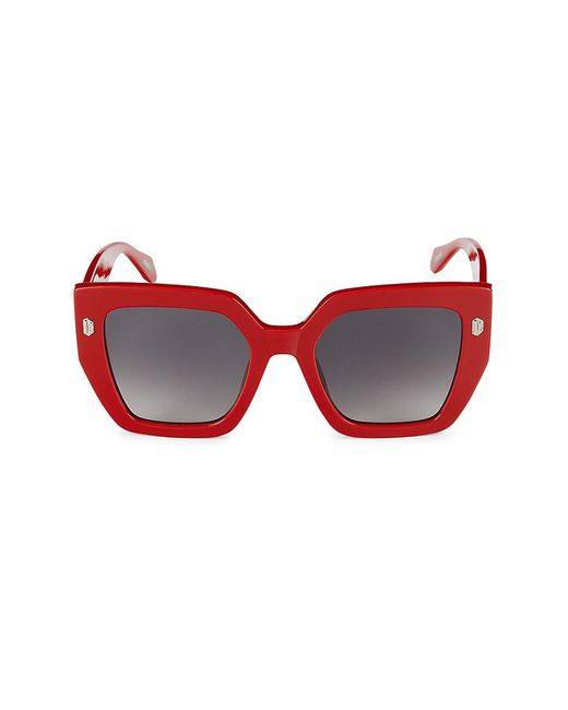 Just Cavalli Red 53mm Square Sunglasses