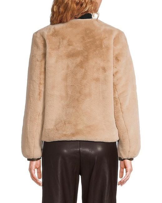Saks Fifth Avenue Natural Faux Fur Coat