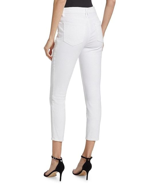 GOOD AMERICAN White Good Legs Skinny Crop Pants