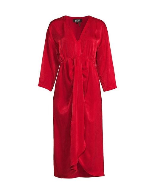 DKNY Black Drape Dolman Sleeve Dress
