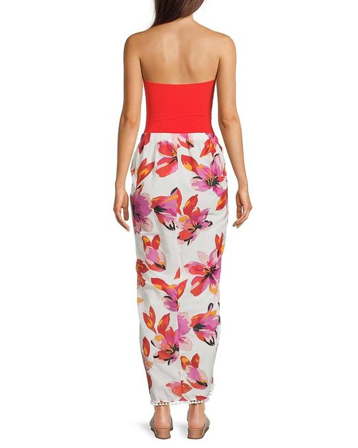 Dotti Red Floral Sarong