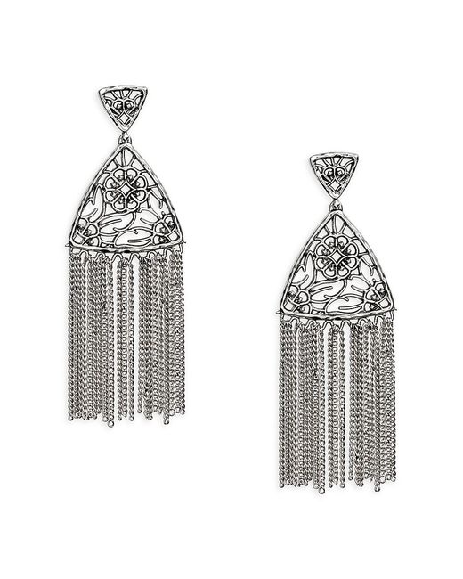 Ana Rhodium Plated Drop Earrings