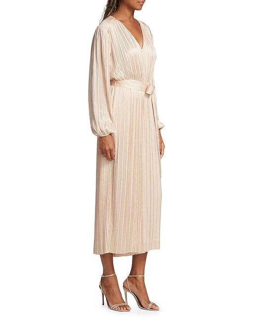 Tahari Natural Soft Pleat Wide Leg Jumpsuit