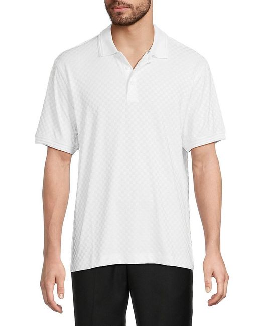 Robert Graham White Aaron Checkered Classic-Fit Polo Shirt for men