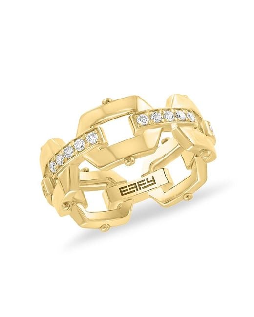 Effy Metallic 14K & 0.53 Tcw Lab-Grown Diamond Ring/1.01"