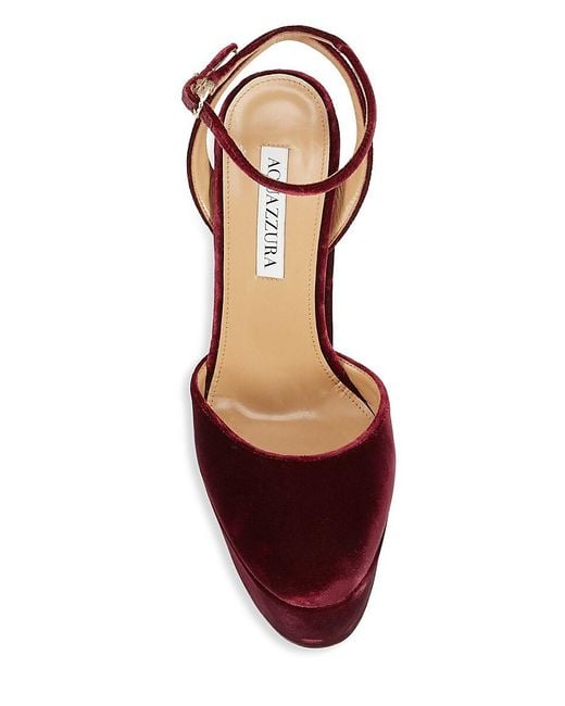 Aquazzura So High Velvet Platform Pumps in Pink Lyst UK