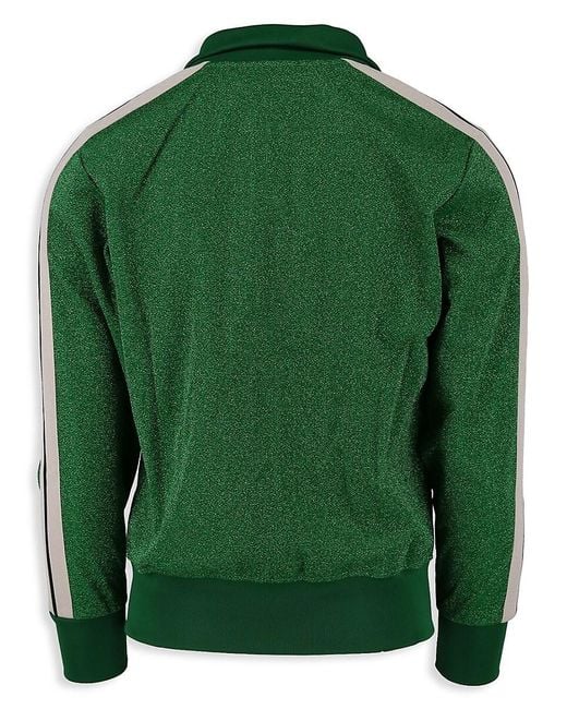 Palm Angels Fitted Glitter Track Jacket in Green for Men | Lyst Palm Angels Fitted Glitter Track Jacket in Green for Men | Lyst