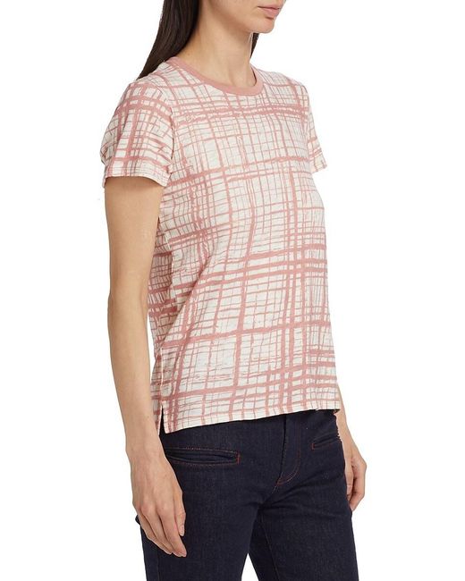 ATM Red Crosshatch Schoolboy Slub Cotton T-Shirt