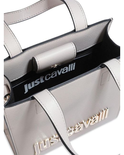 Just Cavalli Gray Mini Logo Tote