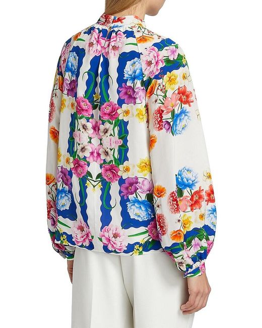 Tahari Blue Arminta Blouse