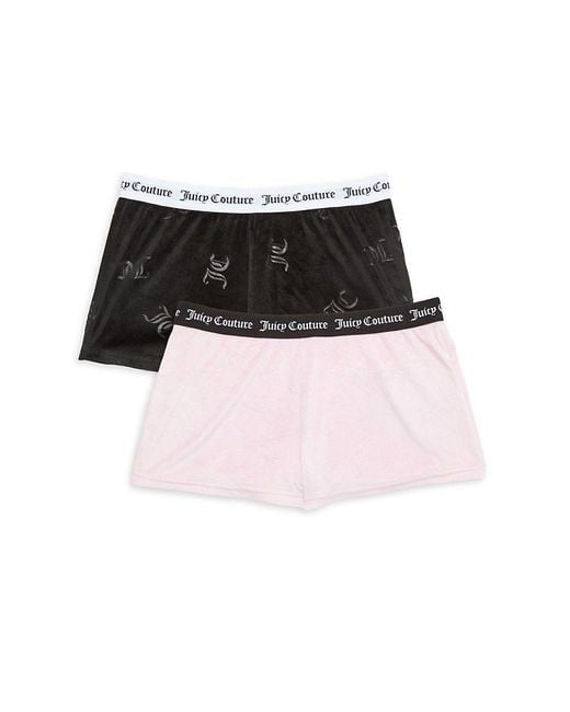 Juicy Couture Black 2-pack Logo Hipster Briefs