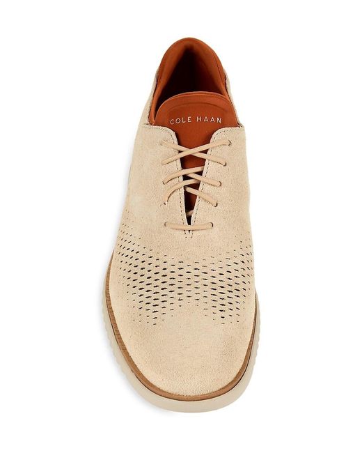 Cole Haan White Zerogrand Suede Sneakers for men