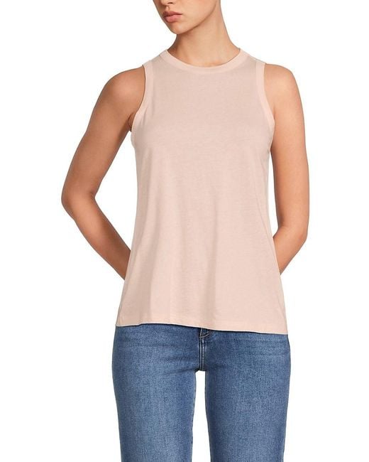 Vince Blue High-Neck Tank